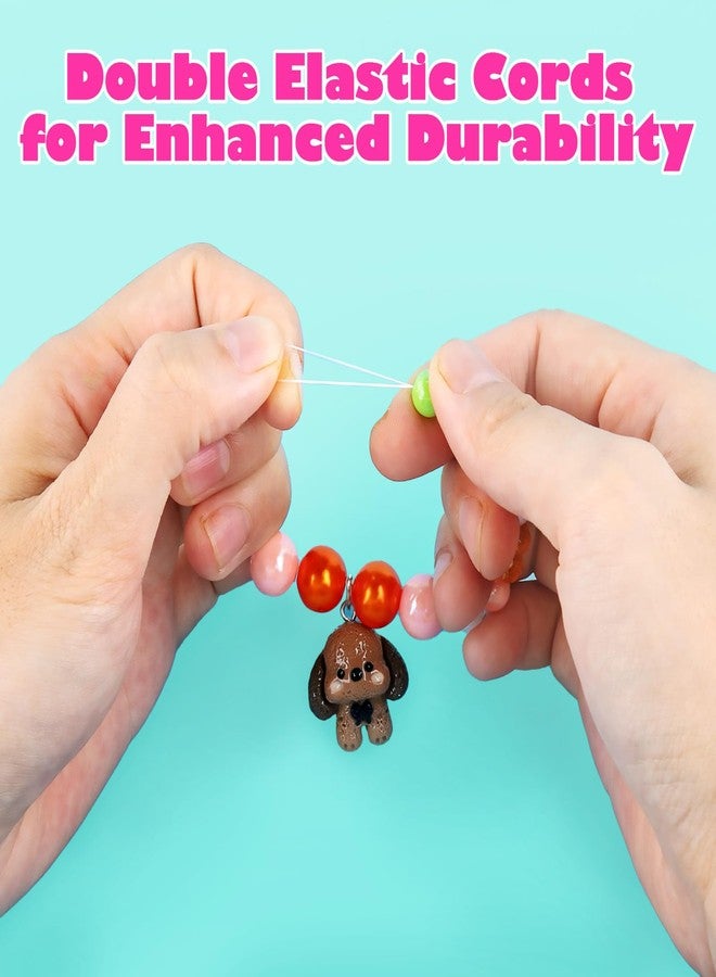 Niceup Cute Puppy Charm Bracelets Pet Themed Dog Party Favors Kid’s Pretend Play Jewelry Toy Friendship Beads Bracelets Gift for Girls Birthday Halloween Goodie Bag Fillers Pinata Stuffer Classroom Prize - Image 3